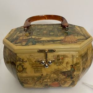 Anton Pieck signed Vintage Decoupage Octagonal